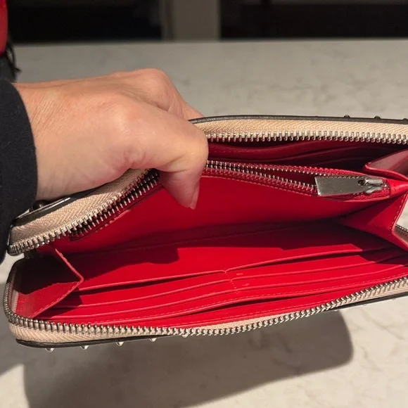 Christian Louboutin Blush Studded Wallet - Picture 9 of 15